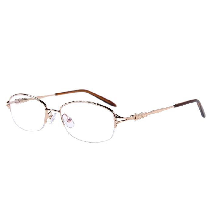 Halbrand Gleitsichtbrille aus Metall in Gold 