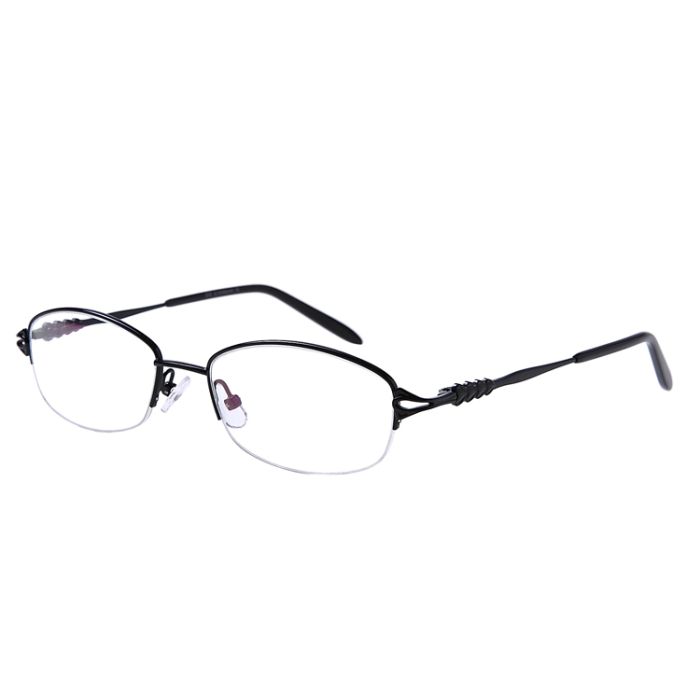 Gleitsichtbrille aus Metall in Schwarz - Halbrand 