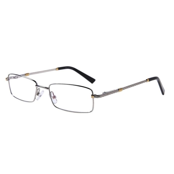 Silberne Vollrandbrille aus Metall