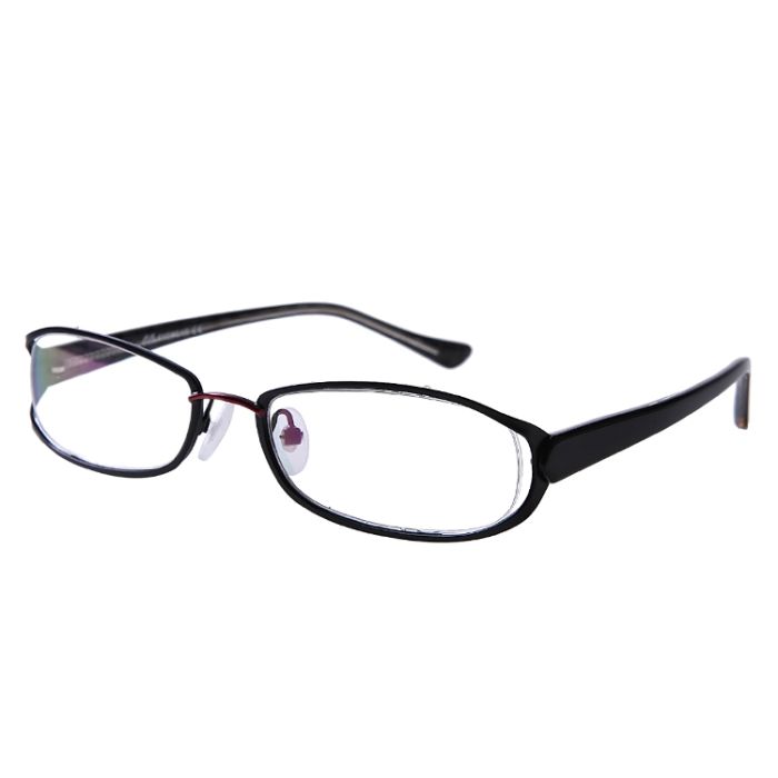 Rot Schwarze Vollrandbrille aus Metall 